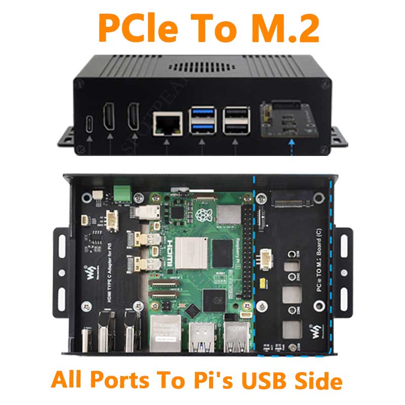 Nvme Ssd - Raspberry Pi 5'li Kutu Kasa Kiti-C